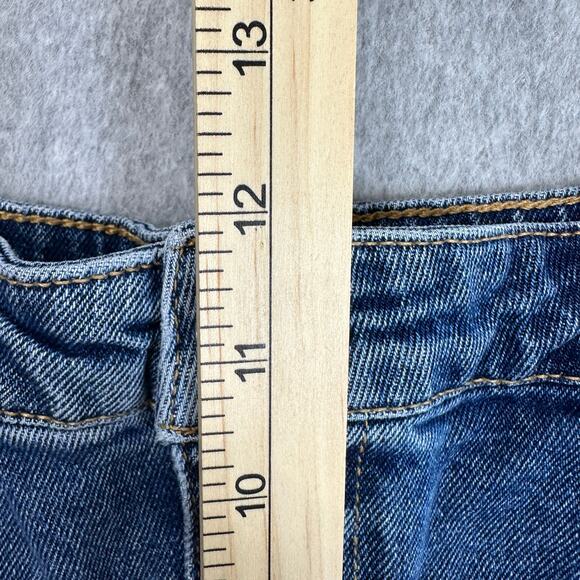 Wild Fable Jeans WMNS 12 medium Wash High Rise Straight Ankle Cropped Raw Hem - Picture 7 of 9